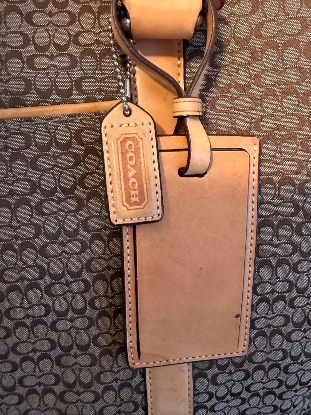 Coach F77012 Vintage XL Signature C Canvas Tote Bag with Vachetta Leather Trim - Picture 2 of 8
